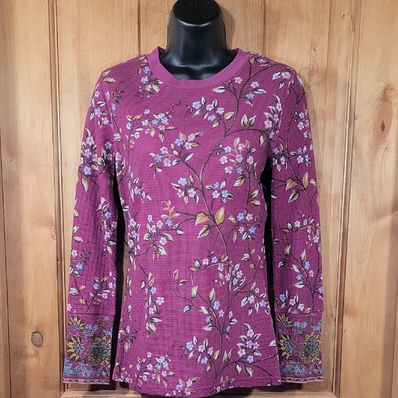 New Sundance Willowherb Thermal Knit Tee in Raspberry - Picture 5 of 14